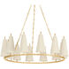 Tirana 12 Light 42 inch Vintage Gold Leaf Chandelier Ceiling Light