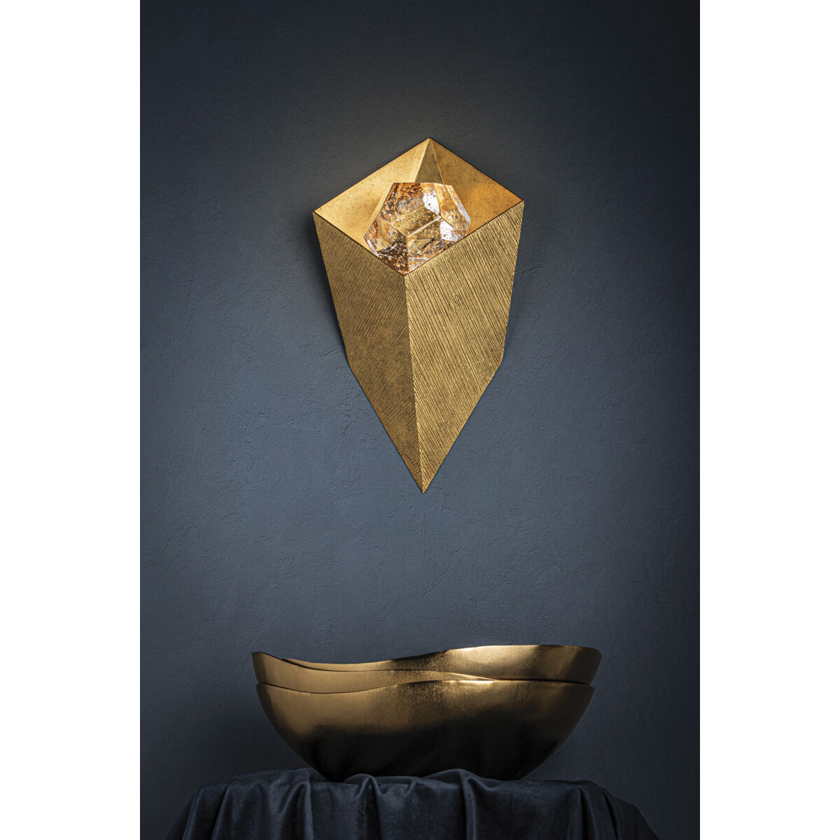 Conch LED 10 inch Vintage Gold Leaf Wall Sconce Wall Light