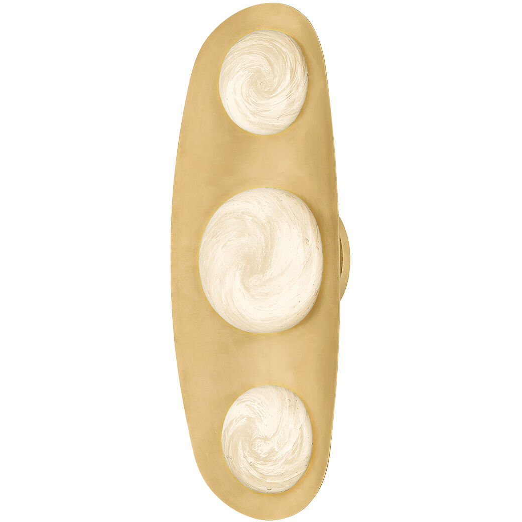 Bezel LED 7 inch Vintage Brass ADA Wall Sconce Wall Light