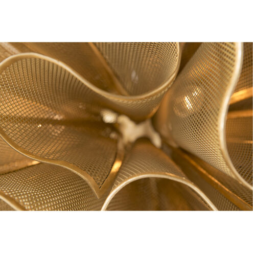 Pulse LED 23.25 inch Gold Leaf Semi Flush Ceiling Light