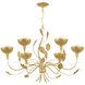 Innsbruck 6 Light 38 inch Vintage Gold Leaf Chandelier Ceiling Light