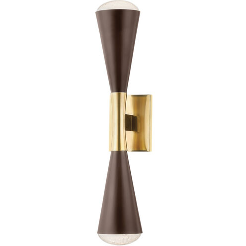 Barcelona LED 4.25 inch Vintage Brass and Bronze Wall Sconce Wall Light