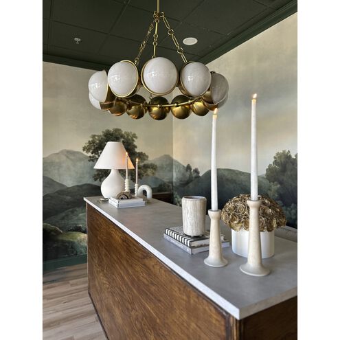 Althea 12 Light 43 inch Vintage Polished Brass Chandelier Ceiling Light