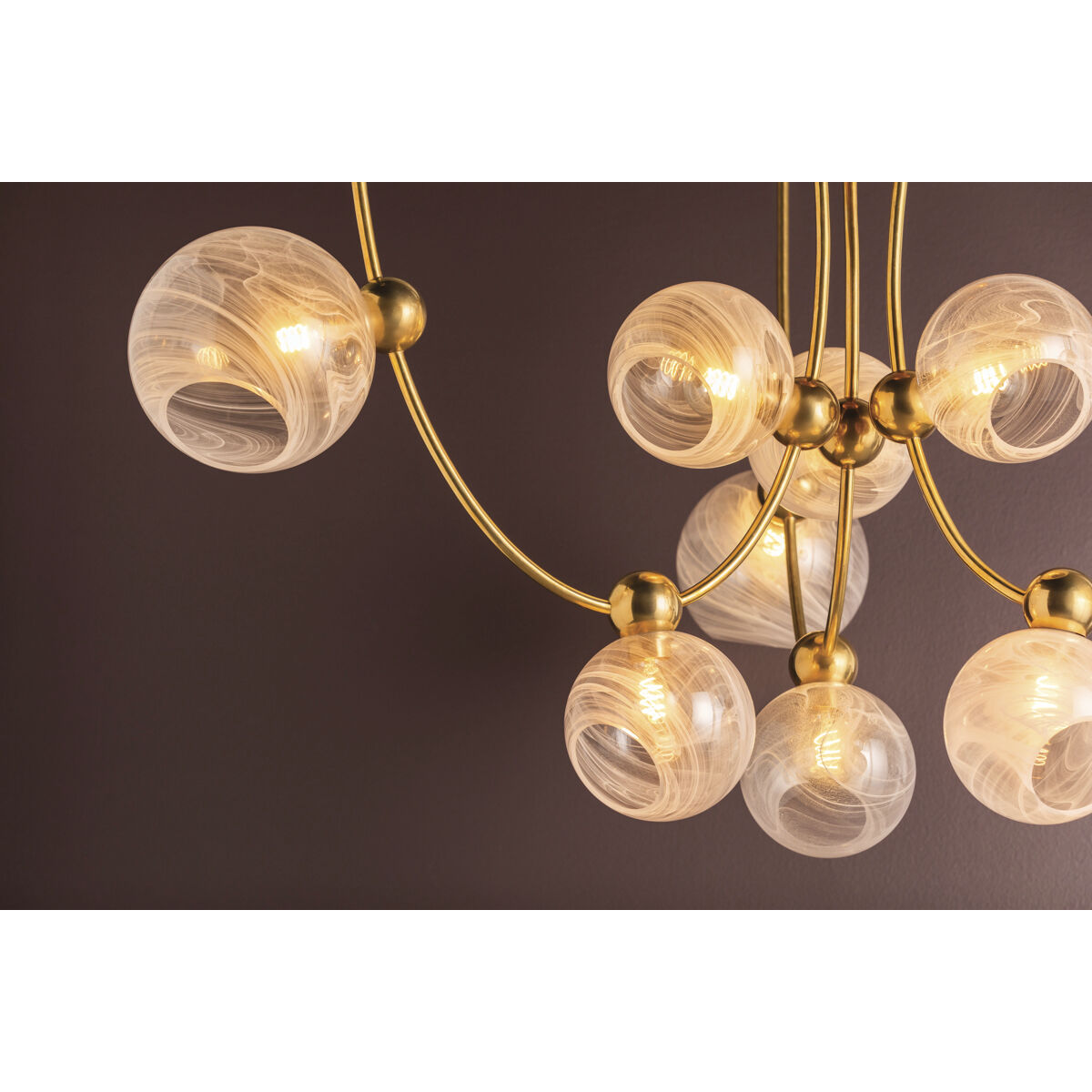 Astraia 9 Light 66.75 inch Vintage Brass Chandelier Ceiling Light