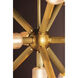 Atom LED 36 inch Vintage Brass Chandelier Ceiling Light