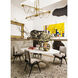 Lariat LED 7.75 inch Vintage Brass Chandelier Ceiling Light