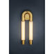 Zeme LED 6.5 inch Vintage Polished Brass ADA Wall Sconce Wall Light