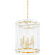 Rio 8 Light 20.25 inch Vintage Polished Brass Indoor Lantern Ceiling Light
