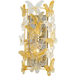 Milan 2 Light 8.75 inch Gold Leaf Wall Sconce Wall Light
