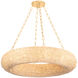 Lure 10 Light 36 inch Vintage Gold Leaf Chandelier Ceiling Light