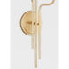 Onyx 3 Light 14 inch Vintage Gold Leaf Wall Sconce Wall Light