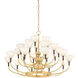 Brahma 25 Light 38 inch Vintage Polished Brass/Bronze Chandelier Ceiling Light