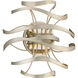 Calligraphy 2 Light 12 inch Silver Leaf Polished Stainless Wall Sconce Wall Light