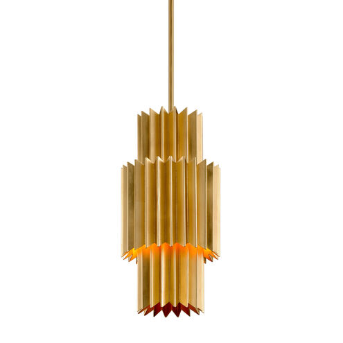 Moxy 1 Light 10 inch Gold Leaf Pendant Ceiling Light