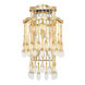 Kiara 3 Light 12 inch Gold Leaf Wall Sconce Wall Light