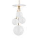 Antoinette 4 Light 16 inch Vintage Brass Pendant Ceiling Light