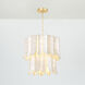 Cartagena 7 Light 22.75 inch Vintage Gold Leaf Chandelier Ceiling Light