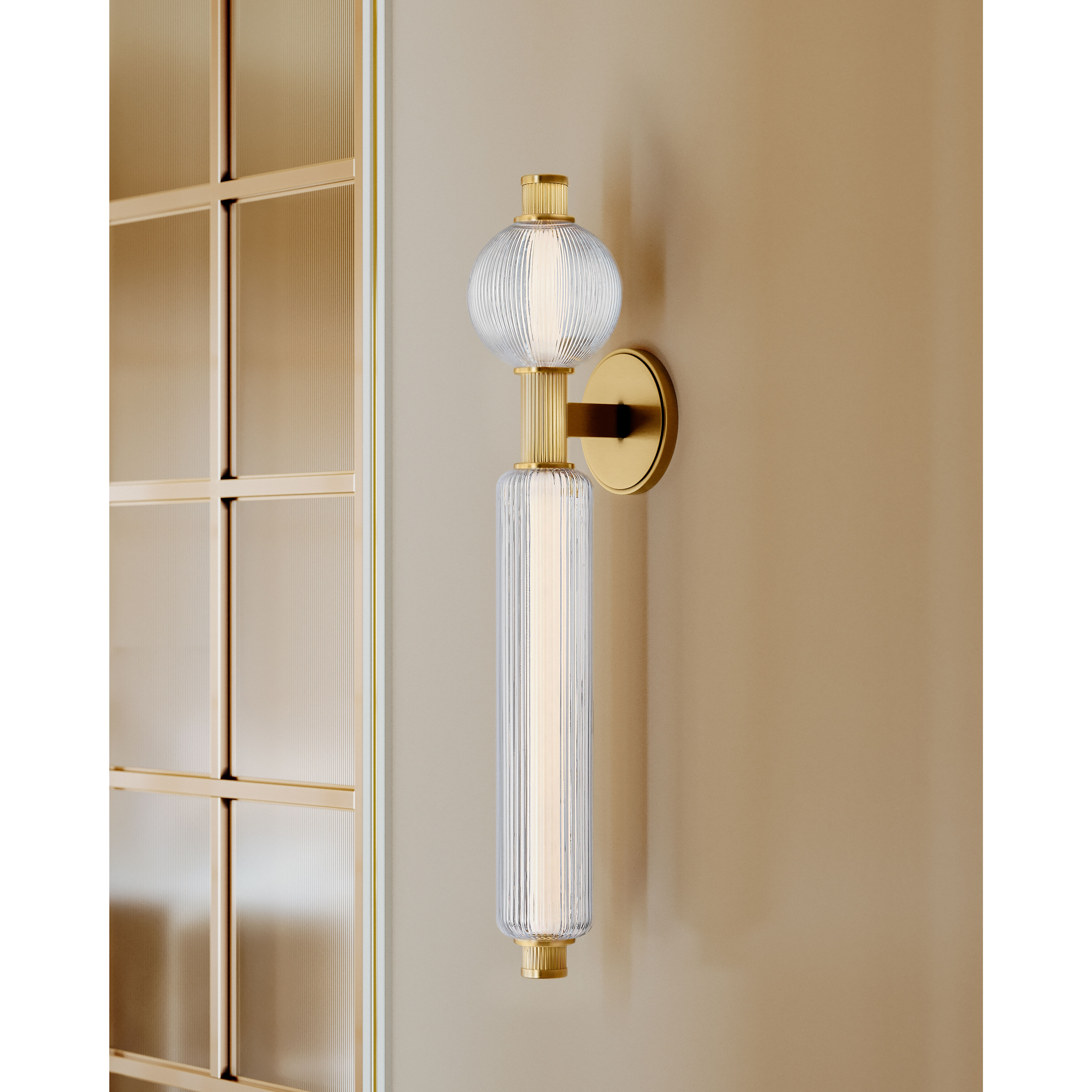 Atom LED 5.5 inch Vintage Brass Wall Sconce Wall Light