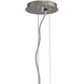 Calligraphy LED 18 inch Silver Leaf with Polished Stainless Accents Pendant Ceiling Light in 16.50