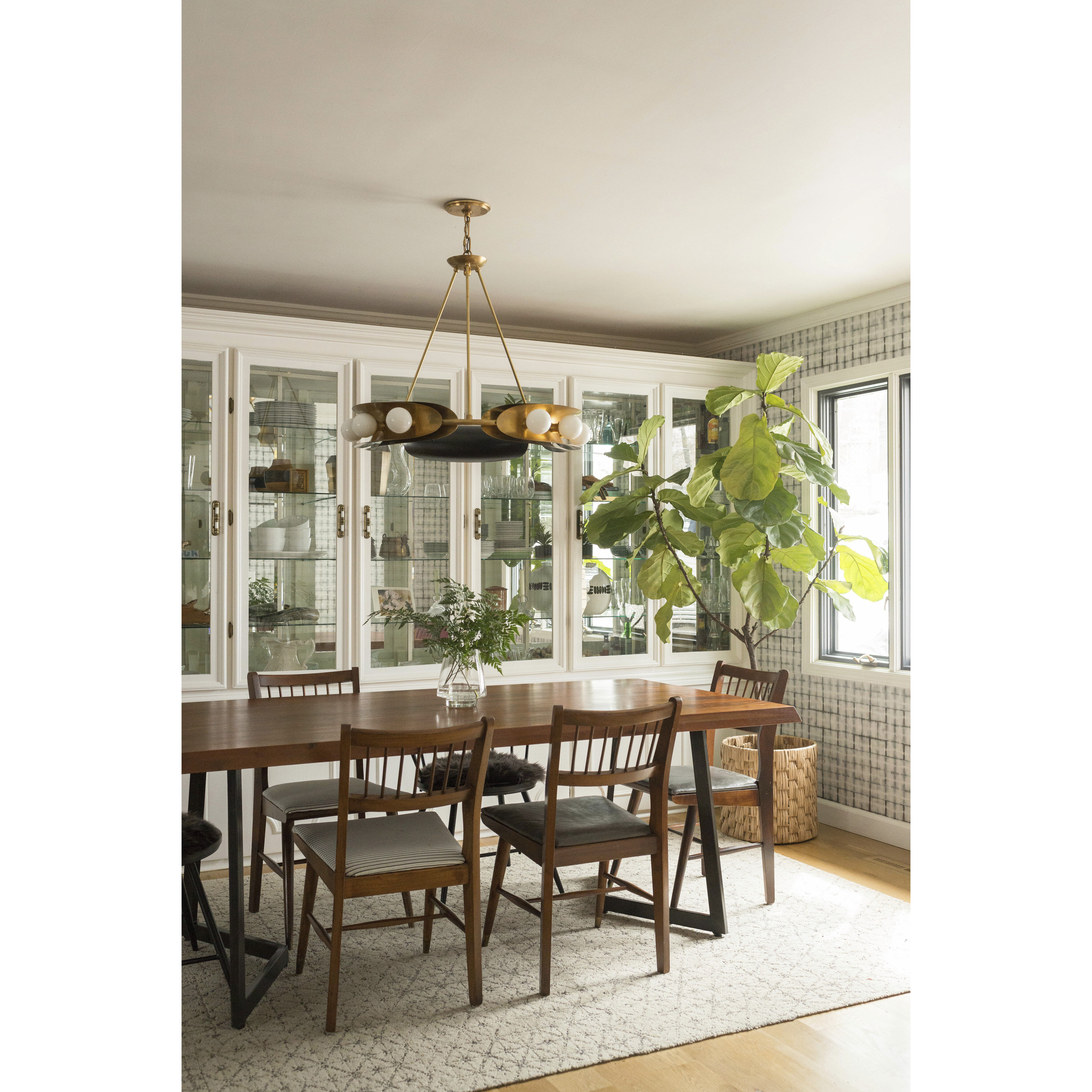 Hopper 9 Light 32 inch Vintage Brass and Bronze Chandelier Ceiling Light