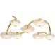 Kune 7 Light 49.75 inch Vintage Gold Leaf Semi Flush Ceiling Light