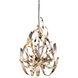Graffiti 3 Light 15 inch Silver Leaf and Polished Stainless Mini Pendant Ceiling Light 