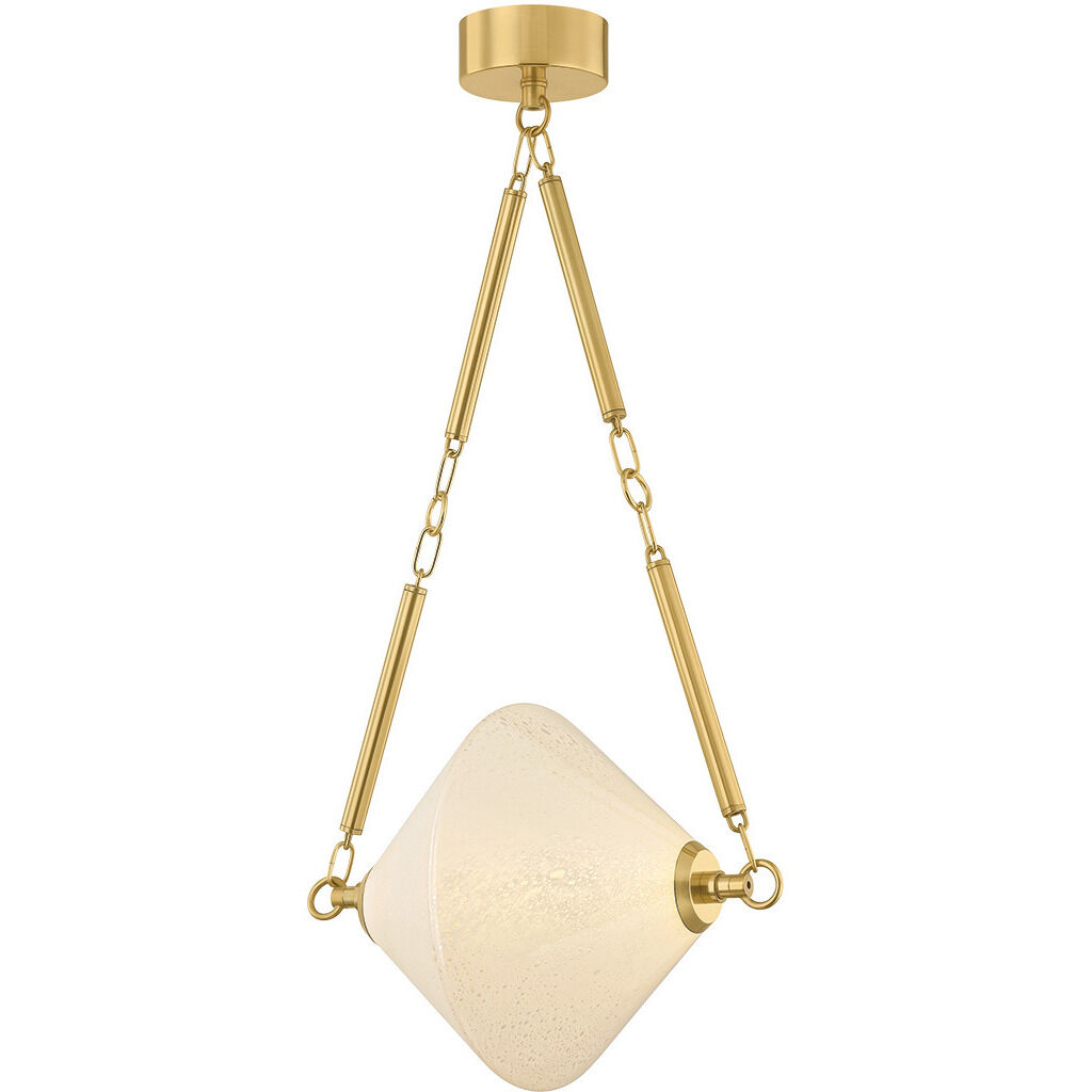 Solara LED 16.5 inch Vintage Polished Brass Pendant Ceiling Light