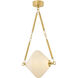 Solara LED 16.5 inch Vintage Polished Brass Pendant Ceiling Light