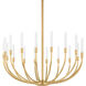 Amalthea LED 28 inch Vintage Brass Chandelier Ceiling Light