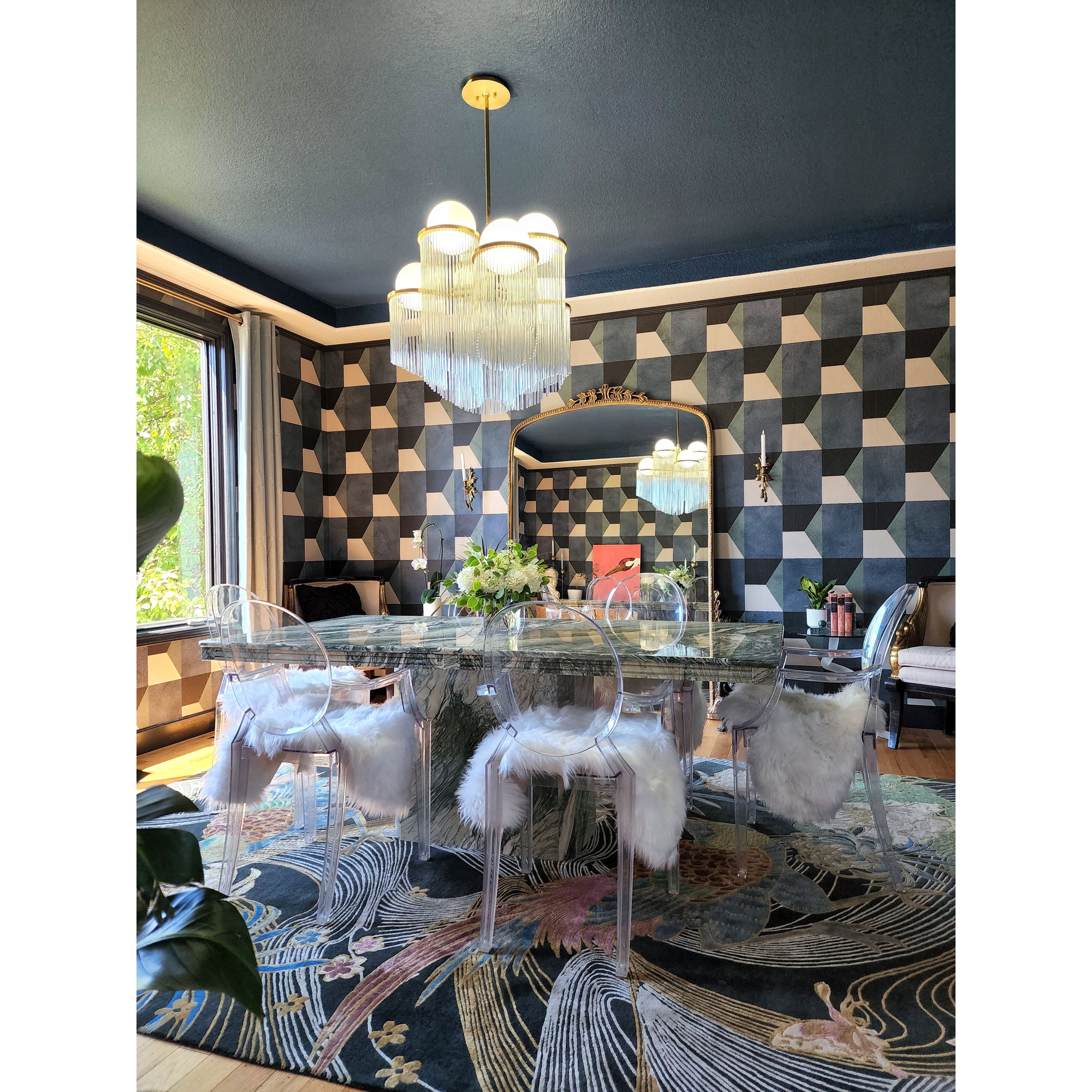 Celestial 6 Light 31.5 inch Aged Brass Chandelier Ceiling Light