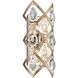 Tiara 2 Light 6.75 inch Stria Gold Leaf/Stainless Steel ADA Wall Sconce Wall Light