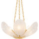 Galena 6 Light 24 inch Vintage Gold Leaf Chandelier Ceiling Light