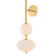 Charoite LED 8.25 inch Vintage Brass Wall Sconce Wall Light