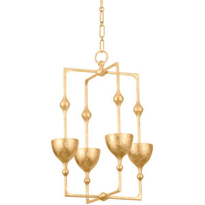 Antalya LED 15.75 inch Vintage Gold Leaf Indoor Lantern Ceiling Light