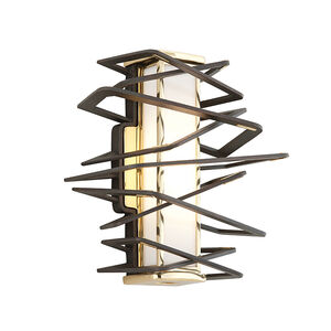 Tantrum LED 10 inch Bronze with Polished Brass Wall Sconce Wall Light