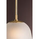 Hela 1 Light 13.75 inch Vintage Brass Pendant Ceiling Light