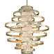 Vertigo 6 Light 45 inch Warm Silver Leaf Chandelier Ceiling Light
