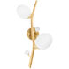 Mirielle 2 Light 18 inch Vintage Gold Leaf Wall Sconce Wall Light