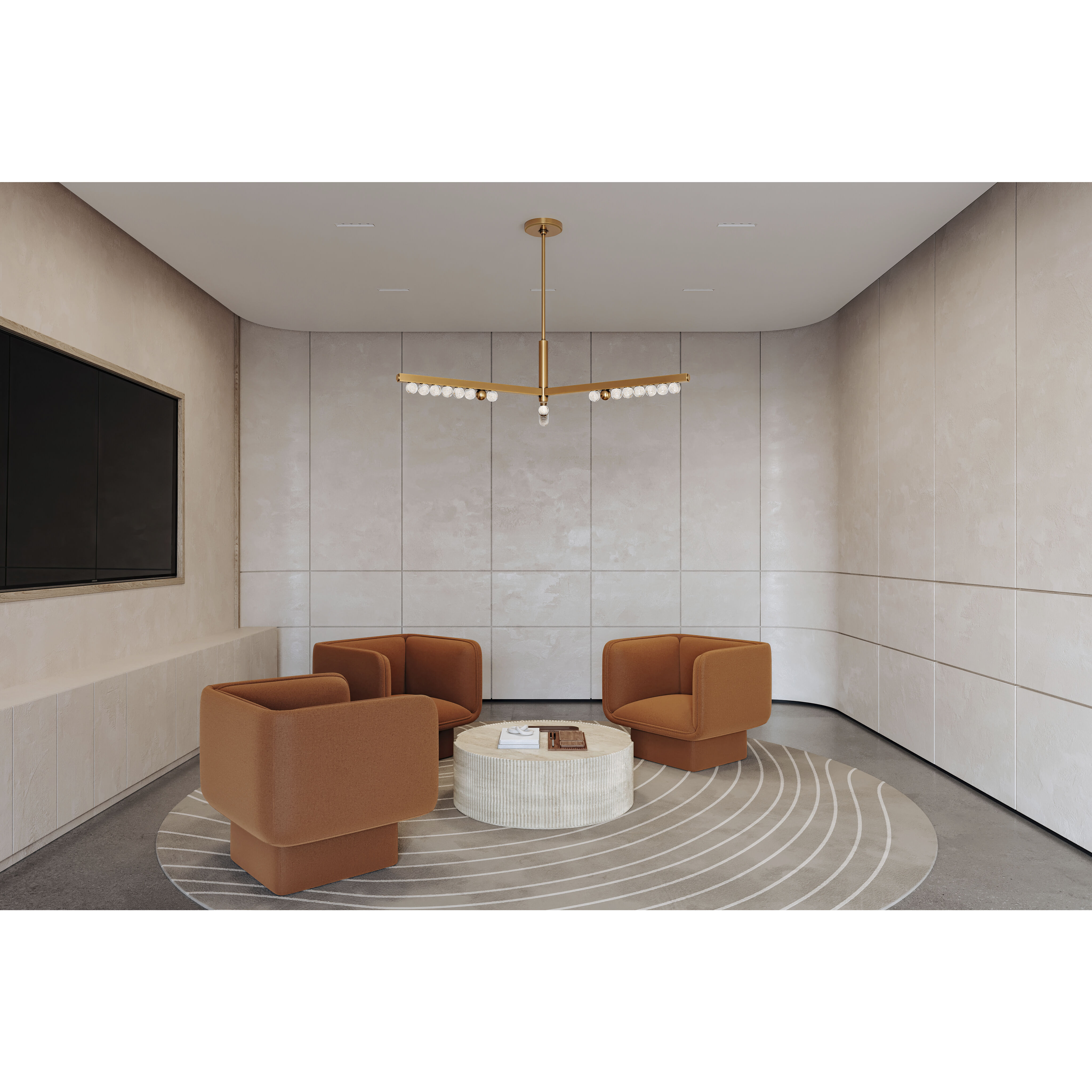 Annecy LED 50.5 inch Vintage Brass Chandelier Ceiling Light