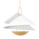 Carini 4 Light 35 inch Vintage Gold Leaf / Gesso White Pendant Ceiling Light