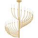 Amalthea LED 42 inch Vintage Brass Chandelier Ceiling Light