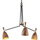Utopia 3 Light 39.75 inch Soft Black Chandelier Ceiling Light