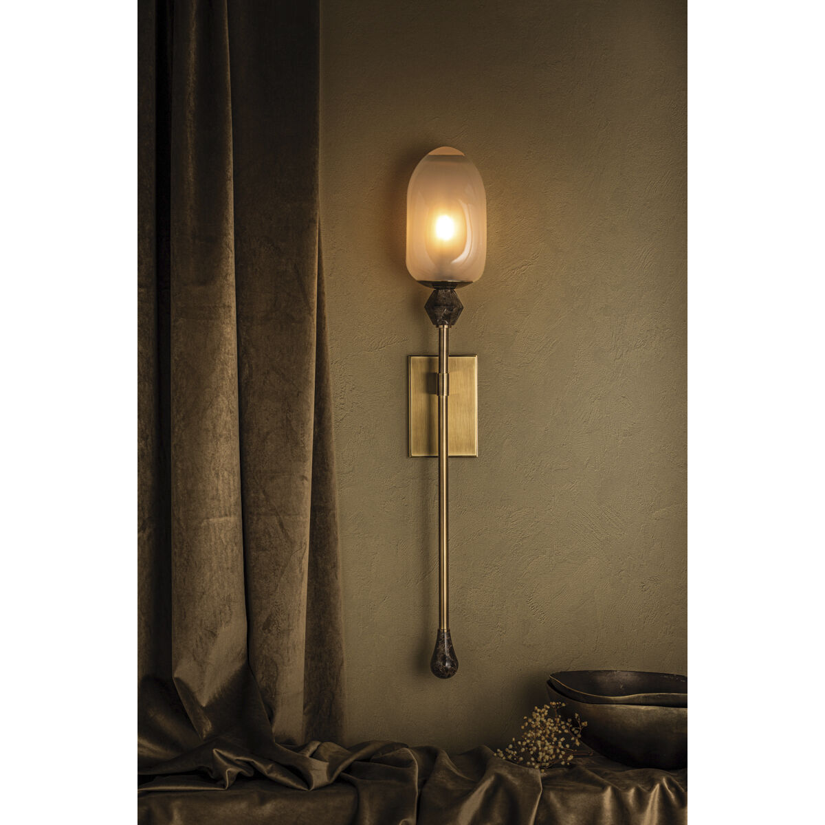 Daith 1 Light 6 inch Vintage Brass Wall Sconce Wall Light