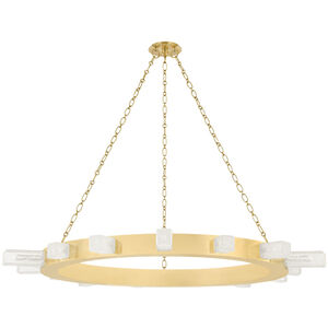 Citrine LED 48.5 inch Vintage Brass Chandelier Ceiling Light