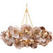 Galle 14 Light 40 inch Vintage Gold Leaf Chandelier Ceiling Light