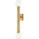 Pienza 2 Light 5.5 inch Vintage Brass Wall Sconce Wall Light