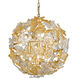 Milan 6 Light 20 inch Gold Leaf Chandelier Ceiling Light