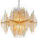 Theory LED 40 inch Gold Leaf with Polished Stainless Pendant Ceiling Light