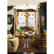 Riviere LED 40 inch Vintage Gold Leaf Chandelier Ceiling Light