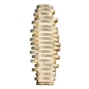Vertigo 3 Light 10 inch Warm Silver Leaf Wall Sconce Wall Light